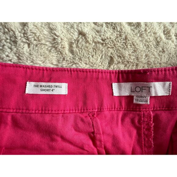 Loft The Washed Twill 4" Short Curvy Size 12 - Picture 3 of 5